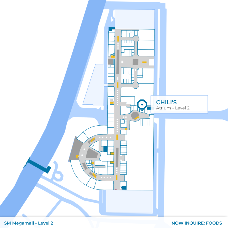 Map - Chilis - SM Megamall - Atrium - Level 2